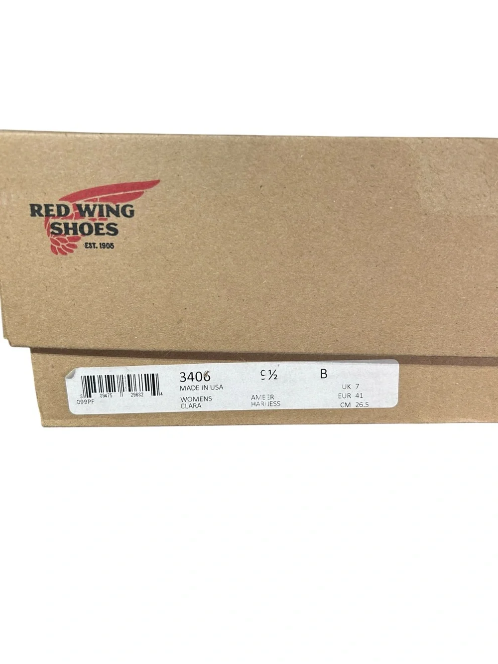 Red Wing Women's Clara Heritage Boots 3406 Size 9.5B Leather Heeled USA Made